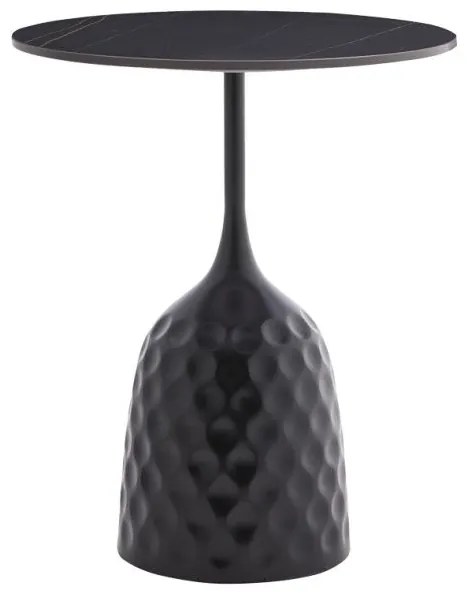 Βοηθητικό τραπέζι Kousien Inart μαύρο sintered stone Φ50x60εκ 101-000099 101-000099 Μαύρο