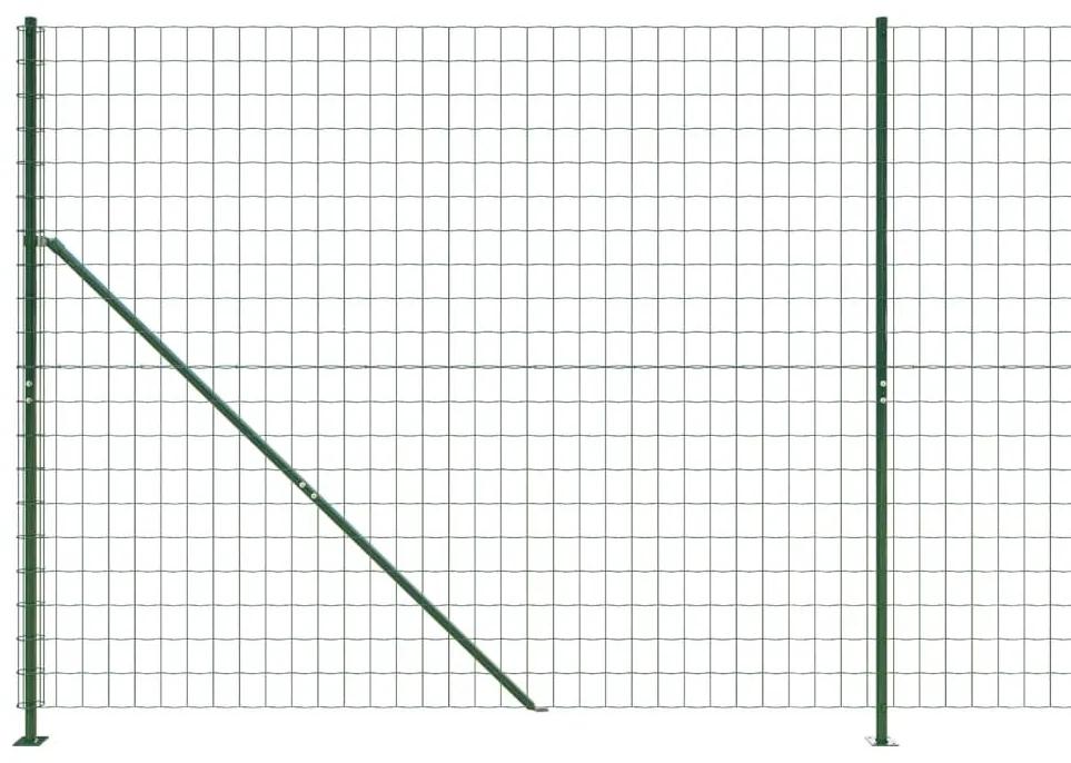 Συρματόπλεγμα Περίφραξης Πράσινο 1,6 x 25 μ. με Βάσεις Φλάντζα - Πράσινο