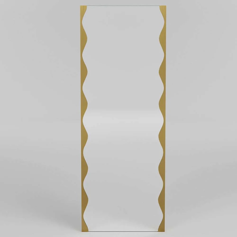 Καθρέπτης Τοίχου Melodia 552NOS2335 50x140cm Gold Aberto Design Metal, Glass