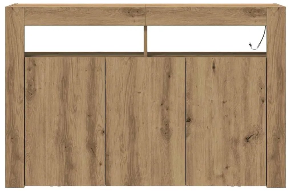 vidaXL Πλαϊνό γραφείο artisan δρυς 116 x 30 x 75 εκ.