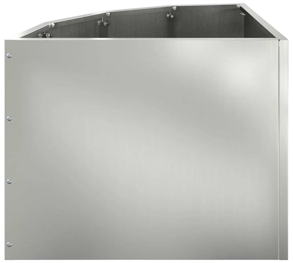 vidaXL Γωνιακό Ροδόδεντρο Ασημί 45 x 45 x 35 cm Γαλβανισμένος χάλυβας