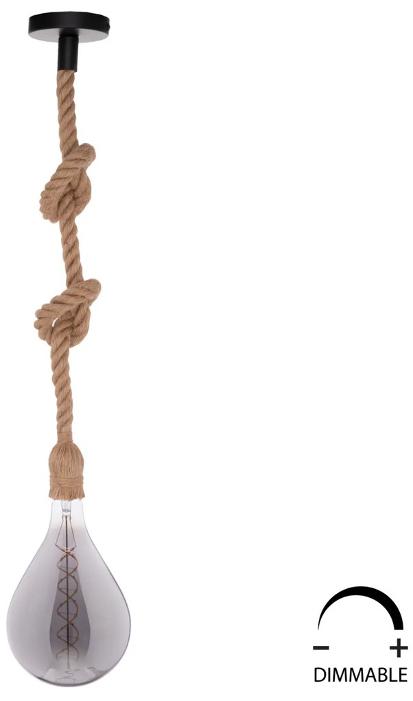 ΛΑΜΠΤΗΡΑΣ LED FILAMENT 8W E27 3000K SMOKE COLOR DIMMABLE HM4052.03