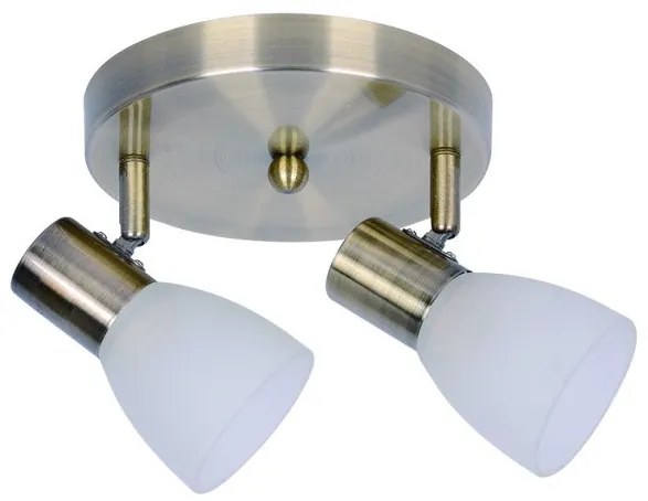 Σποτ Φωτιστικό Τοίχου Μεταλλικό σε Brass 2XE14 9064-2Φ-Οξυντέ Inlight-9064-2Φ-Οξυντέ-Ορείχαλκος 9064-2Φ-Οξυντέ