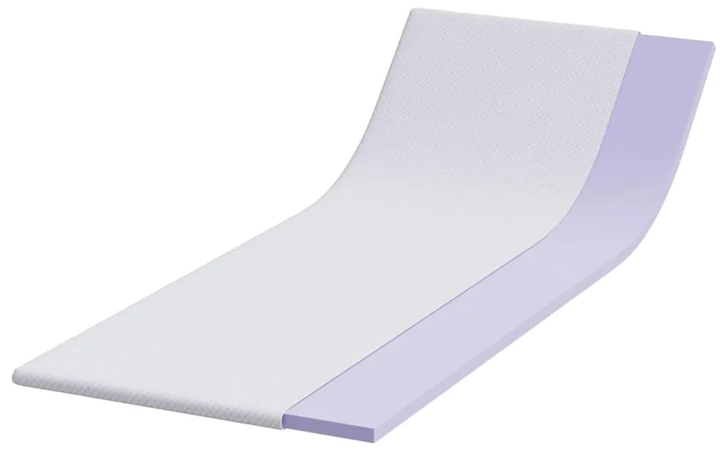 vidaXL Στρώμα επικάλυψης Λευκό 70 x 200 x 3.5 εκ Υφασμα Jacquard