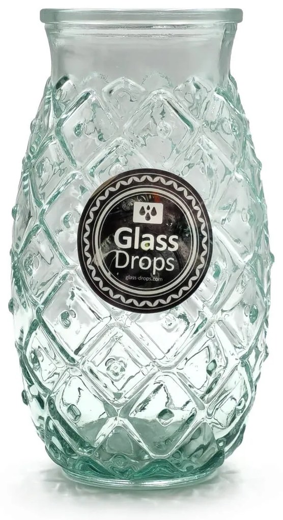 Ποτήρι Glass Drops Coctail Time (2360) Από ανακυκλωμένο γυαλί, Χωρητικότητας 700ml, Διαστάσεων Ø 11 x Υ 24 cm, Aνανάς