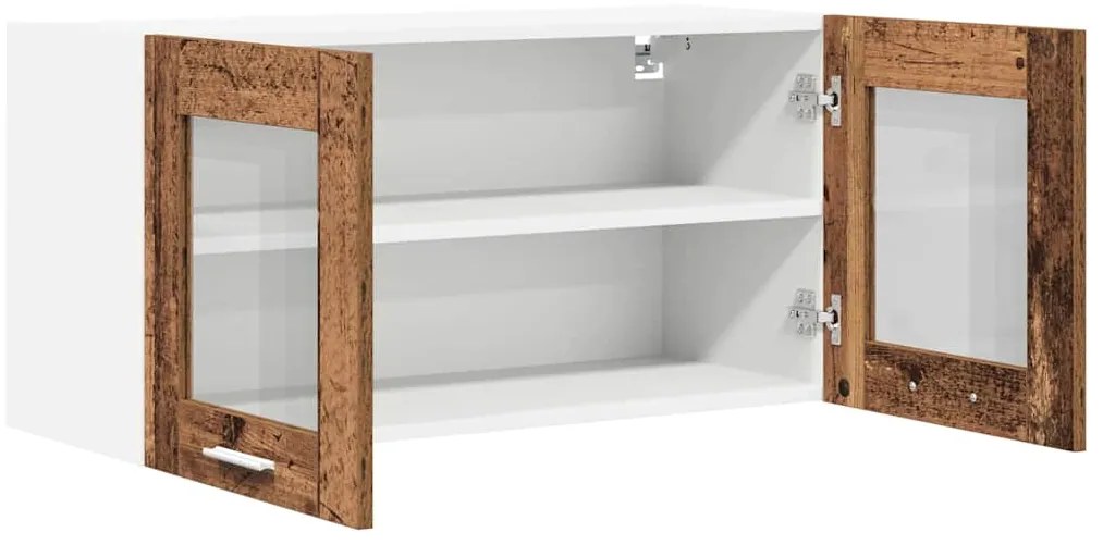 vidaXL Κρεμαστό ντουλάπι Παλαιό Ξύλο και Λευκό 80 x 31 x 40 εκ