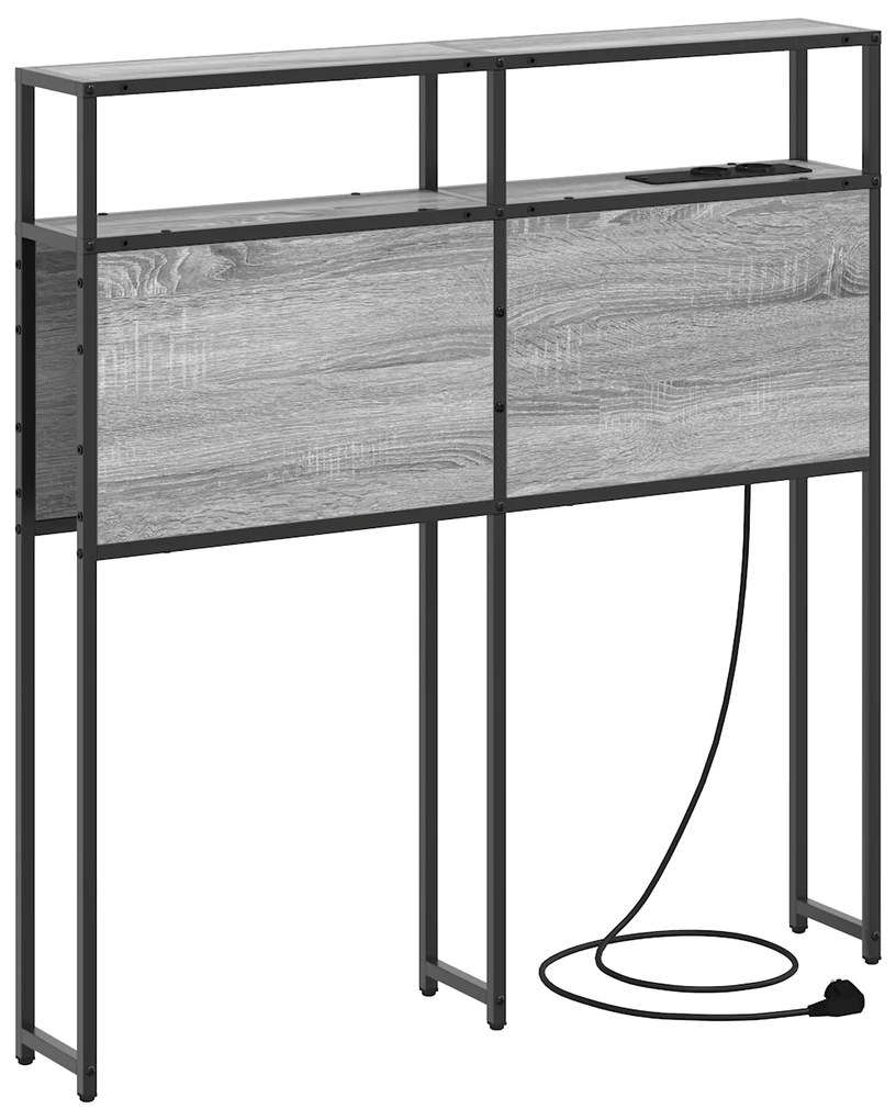 vidaXL Κεφαλάρι Αποθήκης Γκρι sonoma 80 cm Επεξεργασμένο ξύλο