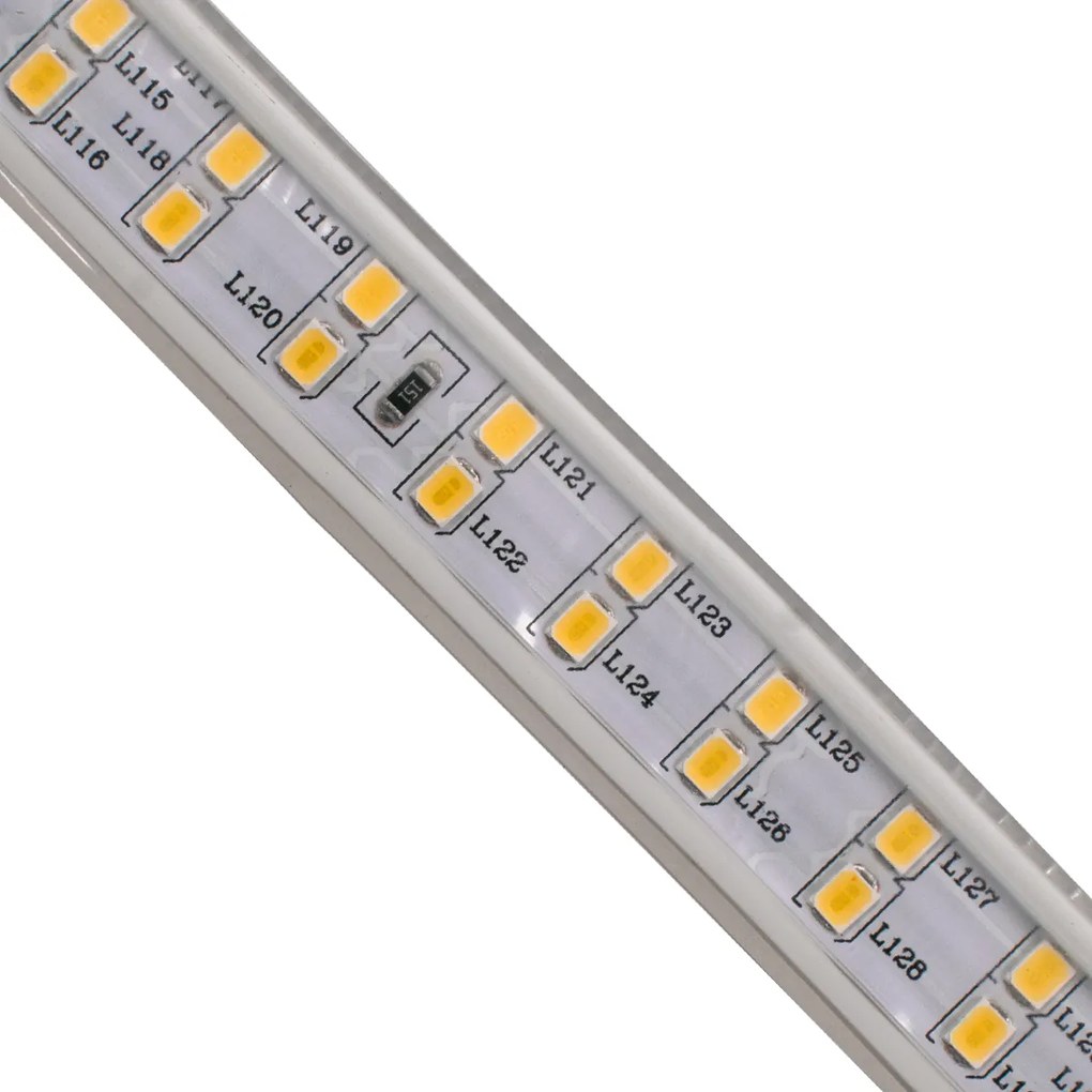 GloboStar® 70513 Wide Ταινία Διπλής Σειράς Epistar LED SMD 2835 1m 24W/m 180LED/m 3144lm/m 120° DC 230V Αδιάβροχη IP68 Ultra Θερμό Λευκό 2200K Dimmable