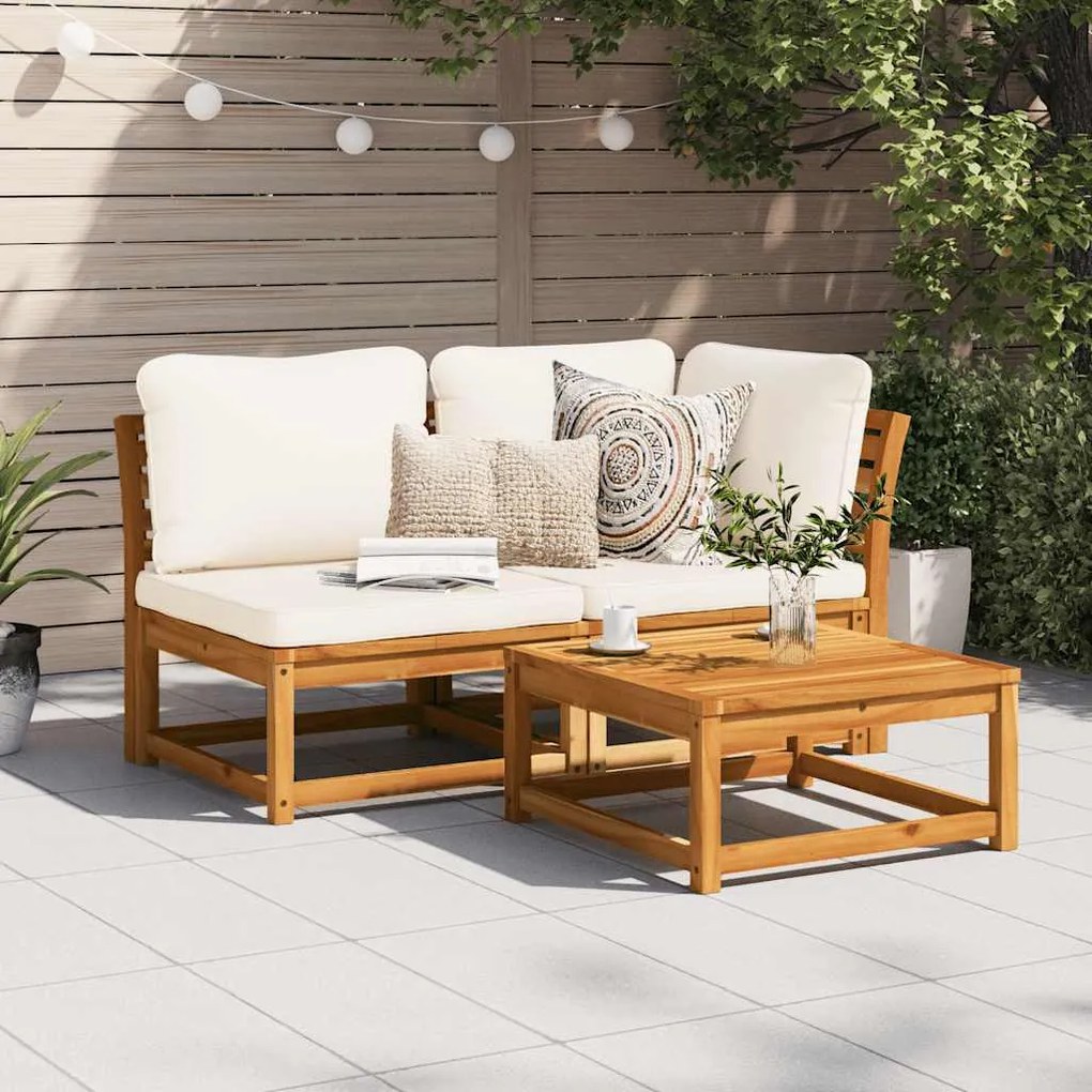 vidaXL Τραπέζι Κήπου 63 x 63 x 30 εκ. από Μασίφ Ξύλο Ακακίας