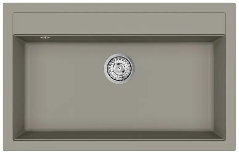 Helika Quadro SQQ 103 Ένθετος Γρανιτένιος Νεροχύτης Μ79.5xΠ50.5cm Τσιμέντο