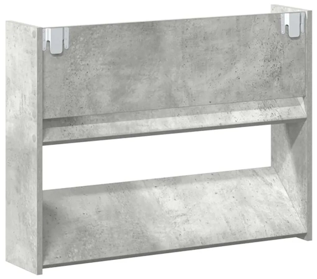 vidaXL Παπουτσοθήκες Τοίχου 2 τεμ. Γκρι Σκυρ. 80x18x60 εκ. Μοριοσανίδα