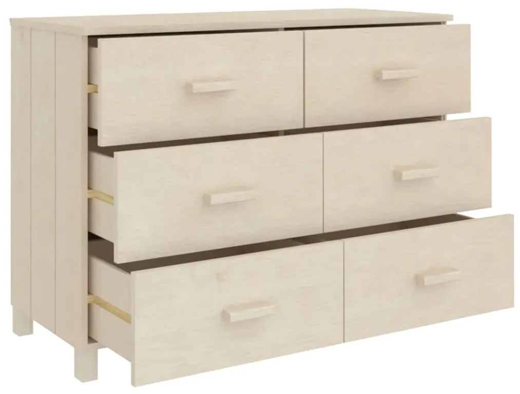 vidaXL Συρταριέρα HAMAR Καφέ Μελί 113 x 40 x 80 εκ. Μασίφ Ξύλο Πεύκου