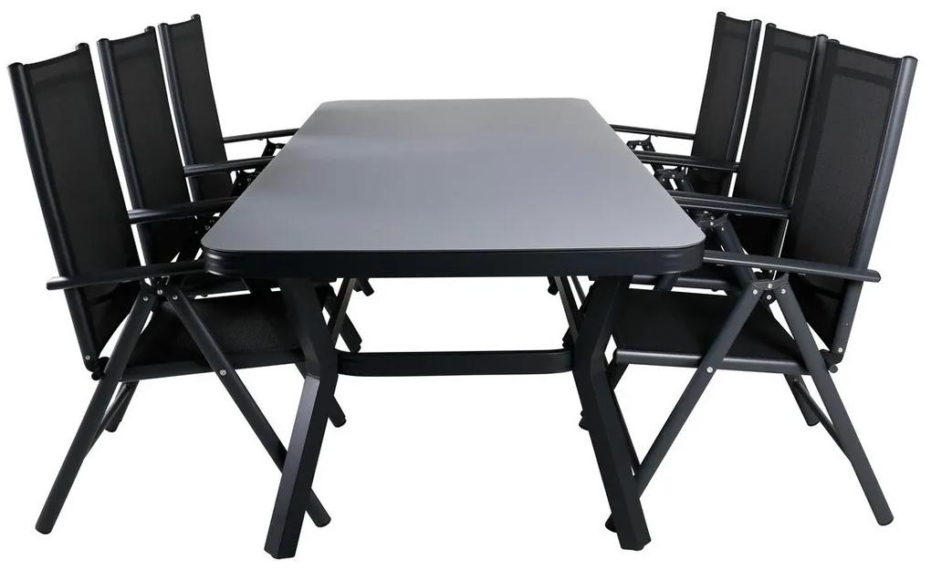 Σετ Τραπέζι και καρέκλες Dallas 2137, Spraystone, Ύφασμα, Μέταλλο | Epipla1.gr