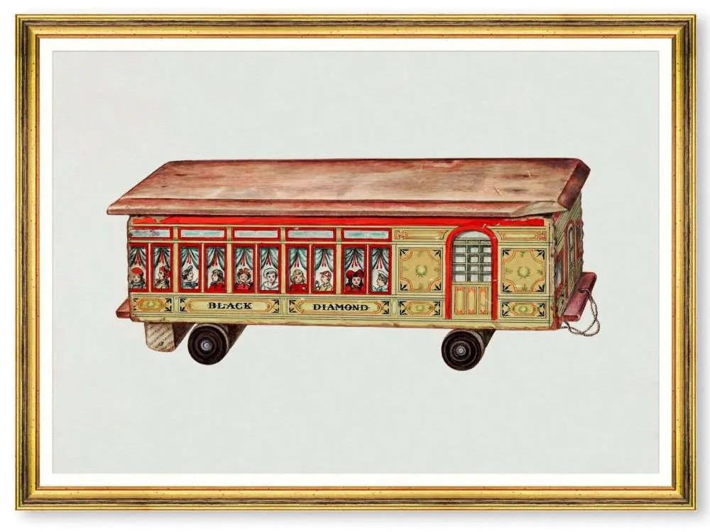 Κάδρο Toy Coach By Dorothy Brennan FA13481 70x50cm Multi MindTheGap Οριζόντιοι Ξύλο,Γυαλί