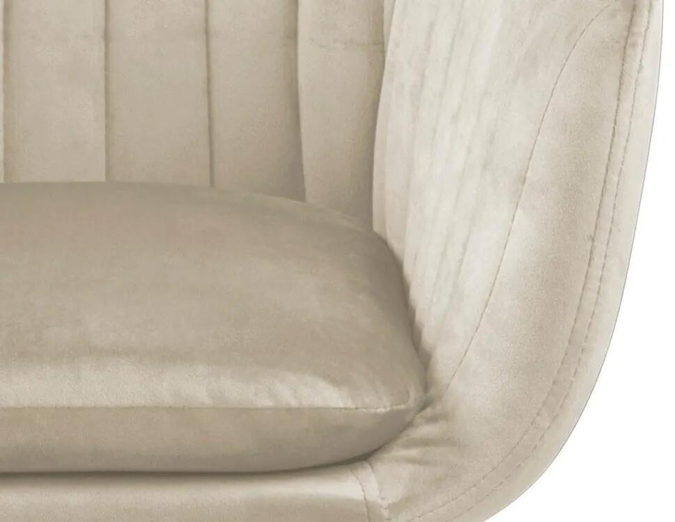 Καρέκλα Oakland 305, Κρεμ, 83x57x61cm, 9 kg, Ταπισερί, Μεταλλικά, Μπράτσα | Epipla1.gr