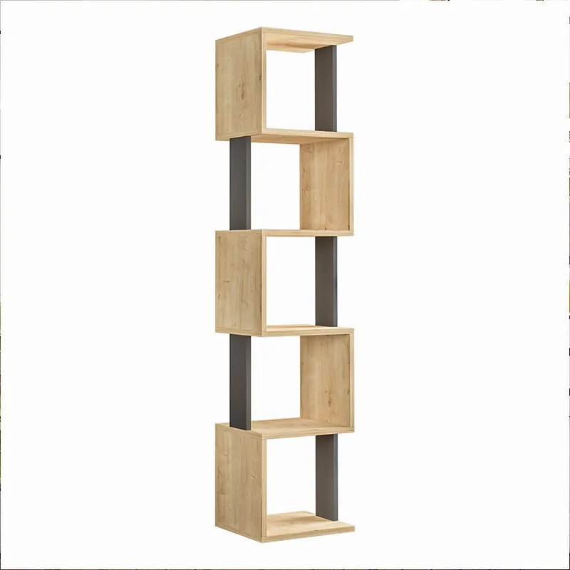ΒΙΒΛΙΟΘΗΚΗ PIRI MEGAPAP ΧΡΩΜΑ ΦΥΣΙΚΟ ΟΞΙΑΣ/ΑΝΘΡΑΚΙ 35X30X161ΕΚ.