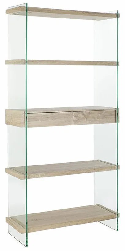 Ράφια DKD Home Decor 90 x 35 x 180 cm Κρυστάλλινο Φυσικό Ξύλο Διαφανές Ξύλο MDF