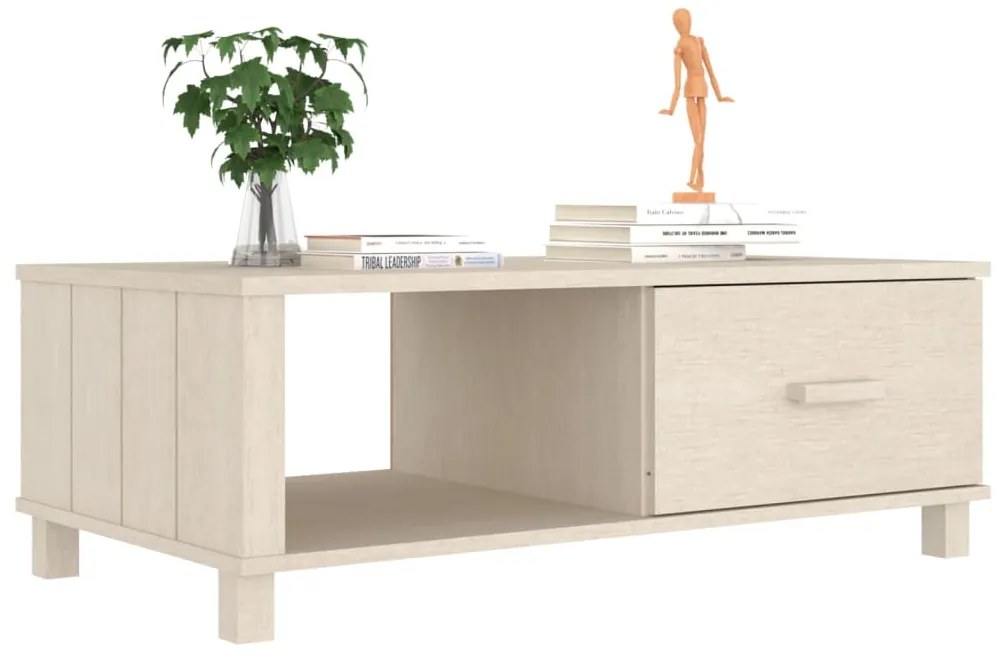 vidaXL Τραπεζάκι Σαλονιού HAMAR Μελί 100x55x35 εκ. Μασίφ Ξύλο Πεύκου