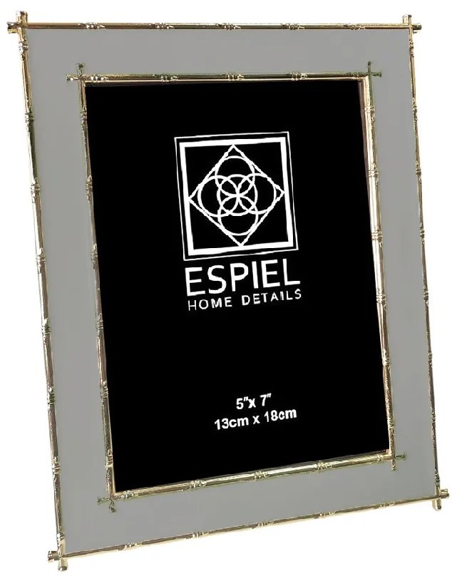 Κορνίζα Μεταλλική Χρυσή-Γκρι ESPIEL 13x18εκ. FAM763