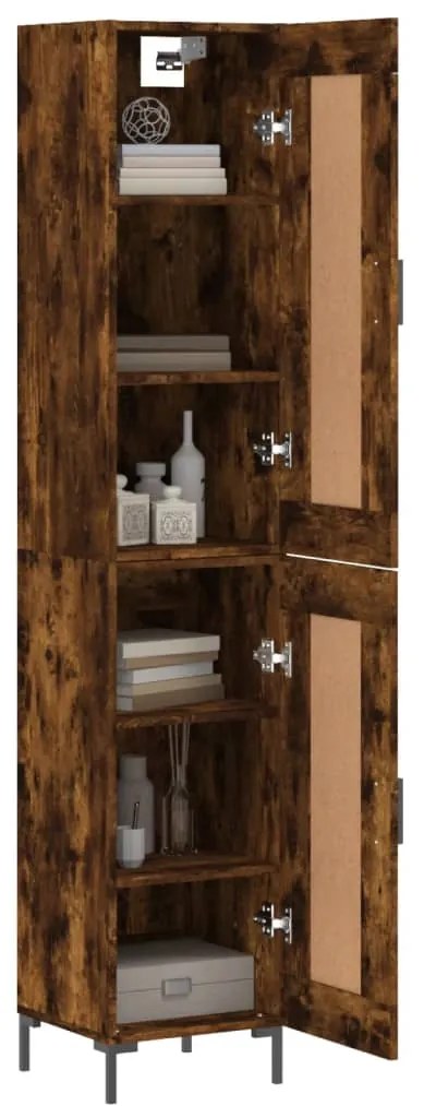 vidaXL Ντουλάπι Καπνιστή δρυς 34,5x34x180 εκ. από Επεξεργασμένο Ξύλο