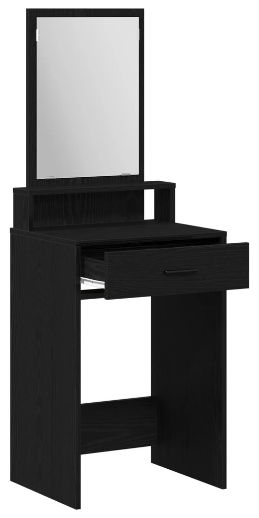 vidaXL Τουαλέτα με Συρτάρια Μαύρη Δρυς 50x41x140 εκ