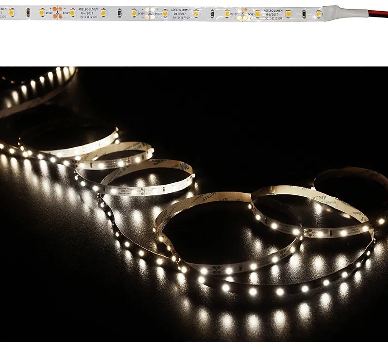 Adeleq Ταινία Led 5 Μέτρα 12Vdc 4.8W Και 60Led Ανά Μέτρο Ip20 Λευκό 30-3411211