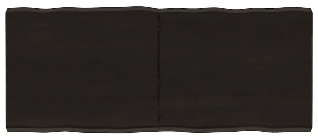 vidaXL Επιφ Τραπεζιού Αν Καφέ 120x50x(2-6)εκ.Ακατέργ. Μασίφ Ξύλο Δρυός