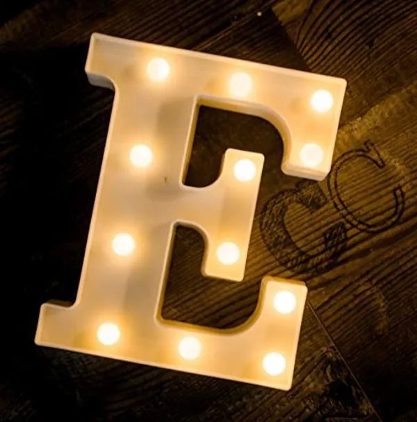 Γράμμα LED μπαταρίας E 22cm OEM