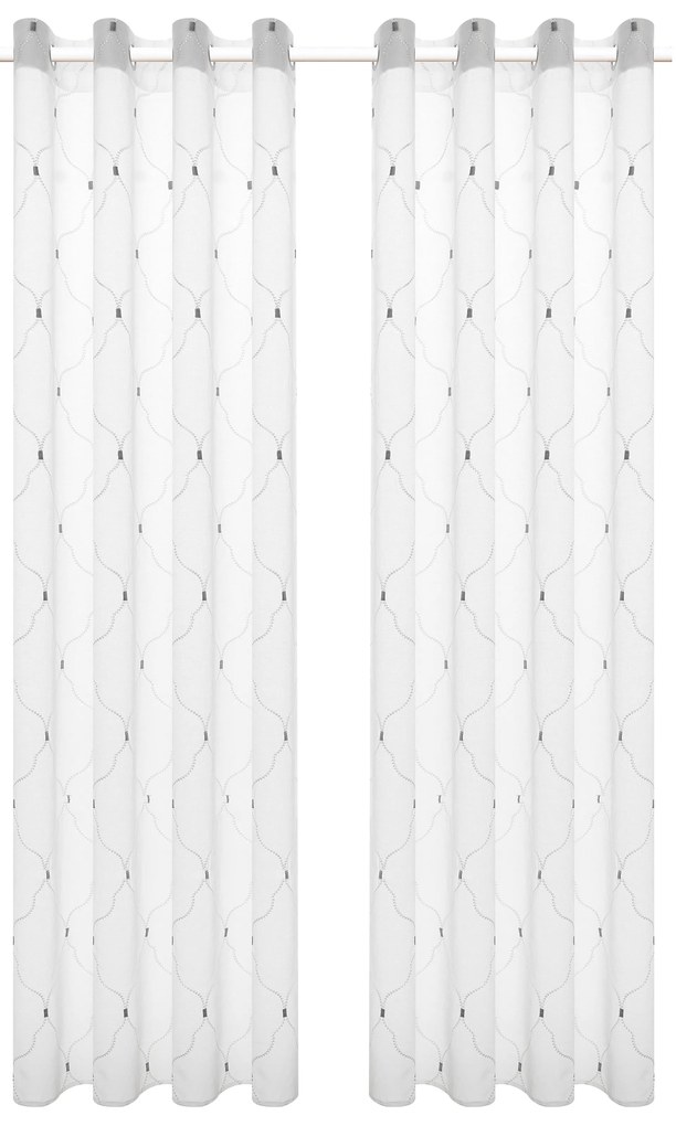 vidaXL Κουρτίνες 2 pcs Λευκό 140 x 245 cm Πολυεστέρας