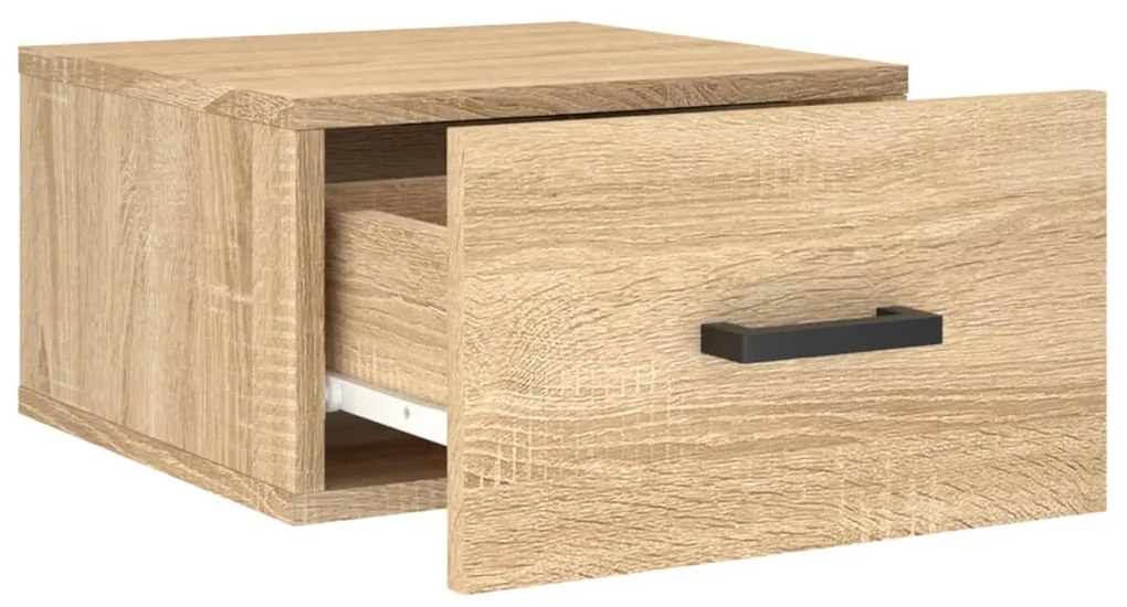 vidaXL Κομοδίνα Επιτοίχια Sonoma Δρυς 35 x 35 x 20 εκ.