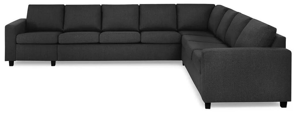 Γωνιακός Καναπές Scandinavian Choice C160, Μαύρο, Ανθρακί, 345x285x86cm, Πόδια: Πλαστική ύλη | Epipla1.gr