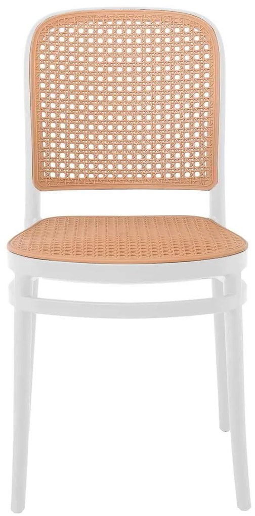 FLORENCE Καρέκλα PP Άσπρο, PP rattan Μπεζ