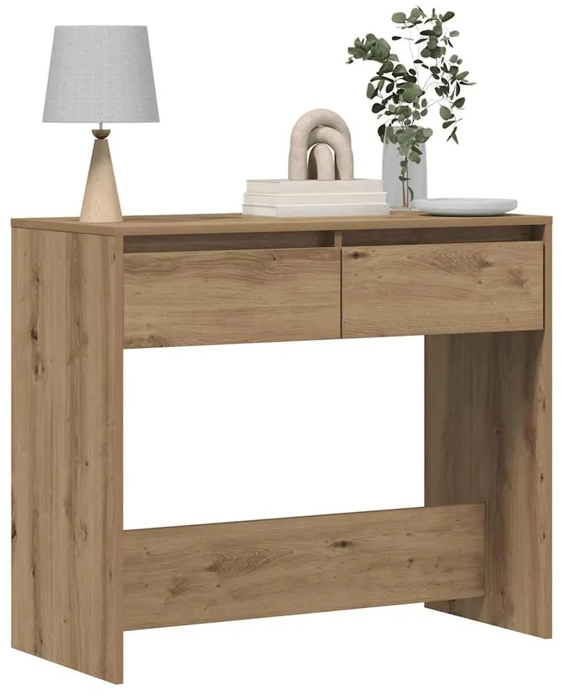 vidaXL Τραπέζι Κονσόλα Αρτισιανή Δρυς 89x41x76,5 εκ Επεξεργασμένο Ξύλο