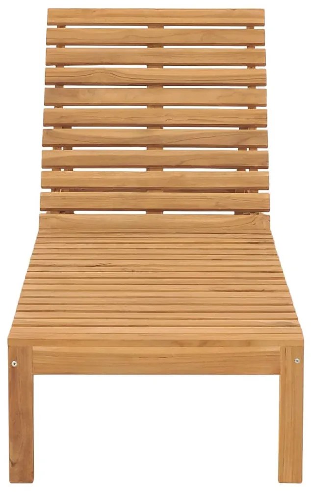 vidaXL Ξαπλώστρες 2 τεμ. από Μασίφ Ξύλο Teak