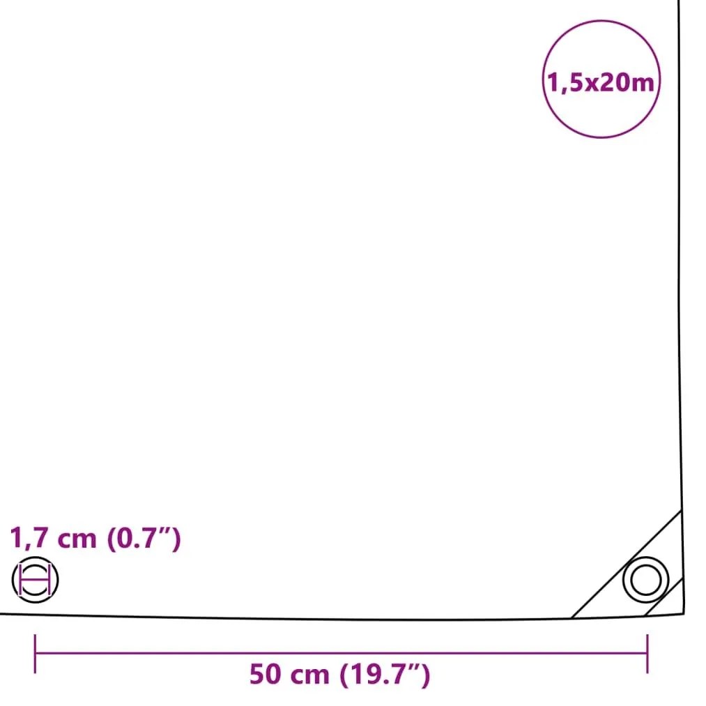 Μουσαμάς Γκρι 1,5 x 20 μ. 650 γρ./μ.²  - Γκρι