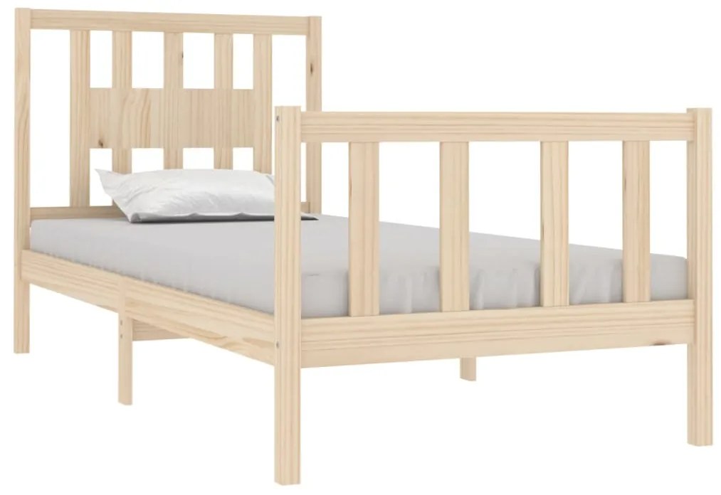 vidaXL Πλαίσιο Κρεβατιού 90 x 190 εκ. από Μασίφ Ξύλο Single