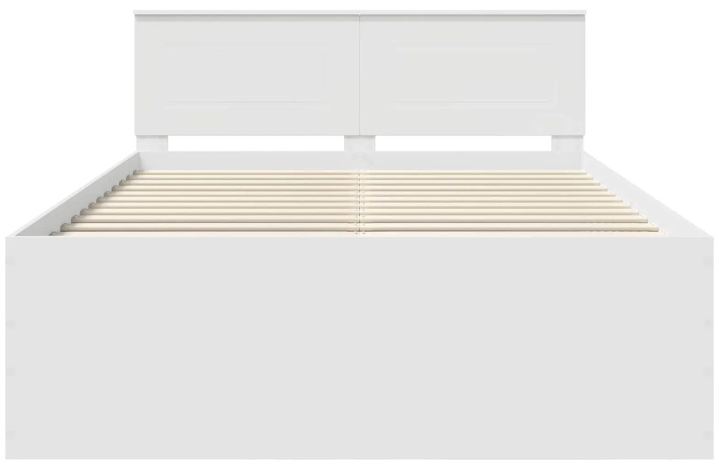 vidaXL Σκελετός Κρεβατιού Λευκό 160 x 200 cm Επεξεργασμένο ξύλο