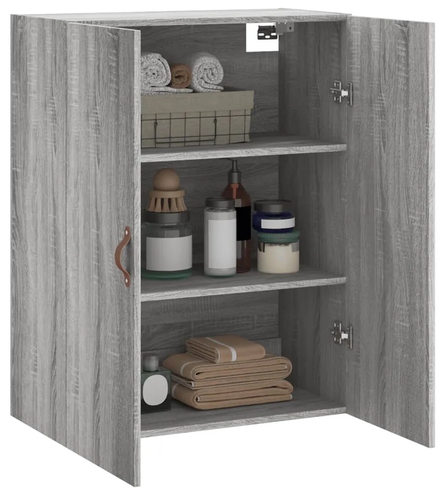 vidaXL Ντουλάπι Τοίχου Γκρι Sonoma 69,5 x 34 x 90 εκ.