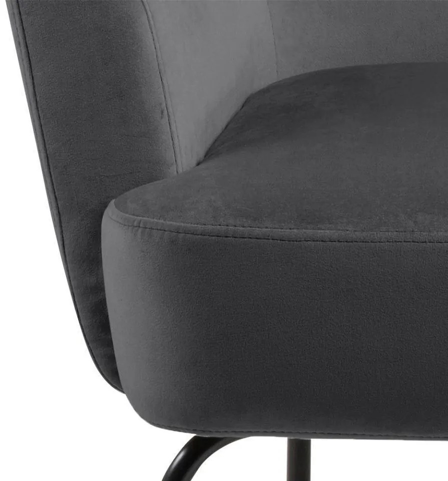Πολυθρόνα Oakland 525, Γκρι, 83x75x75cm, Ταπισερί, Πόδια: Μεταλλικά