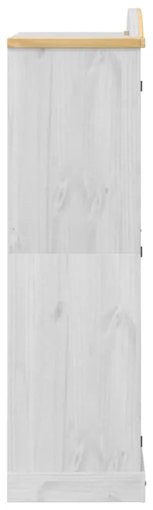vidaXL Ντουλάπα Corona Λευκό 102x52x186 εκ. από Μασίφ Ξύλο Πεύκου