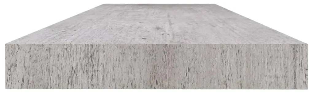 vidaXL Ράφια Τοίχου 4 τεμ. Γκρι Σκυροδέματος 120x23,5x3,8 εκ. MDF