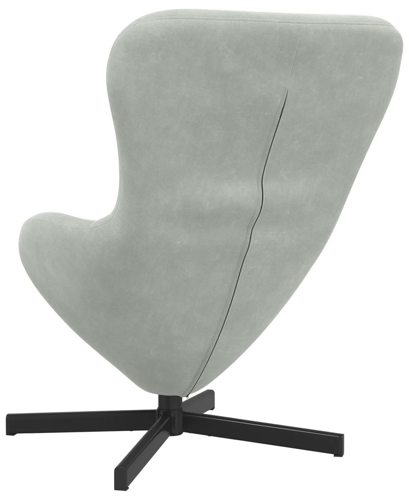 vidaXL Πολυθρόνα Αυγού Light Grey Velvet