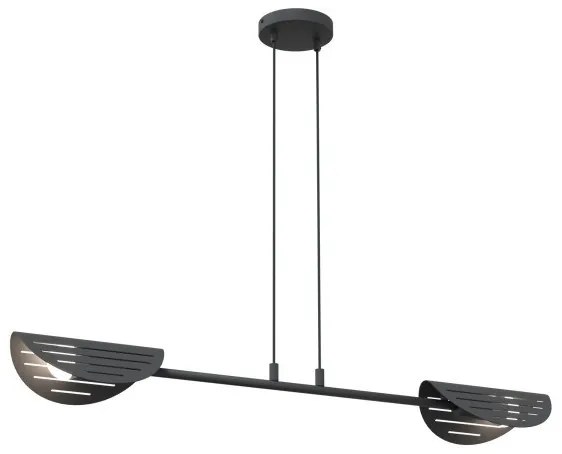 Κρεμαστό Φωτιστικό Οροφής 2xE27 Μαύρο 104cm Saber 1430/2 Emibig -1430/2-Μαύρο 1430/2