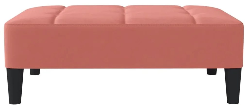 Υποπόδιο Ροζ 78 x 56 x 32 εκ. Βελούδινο - Ροζ