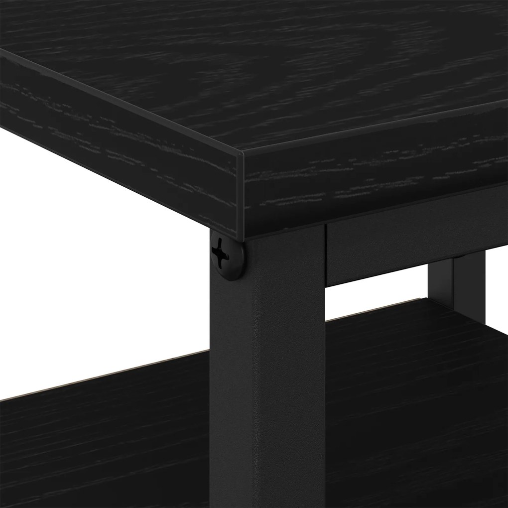 vidaXL Κομοδίνα 2 τμχ Μαύρη Βελανιδιά 34x36x50 εκ Επεξεργασμένο Ξύλο