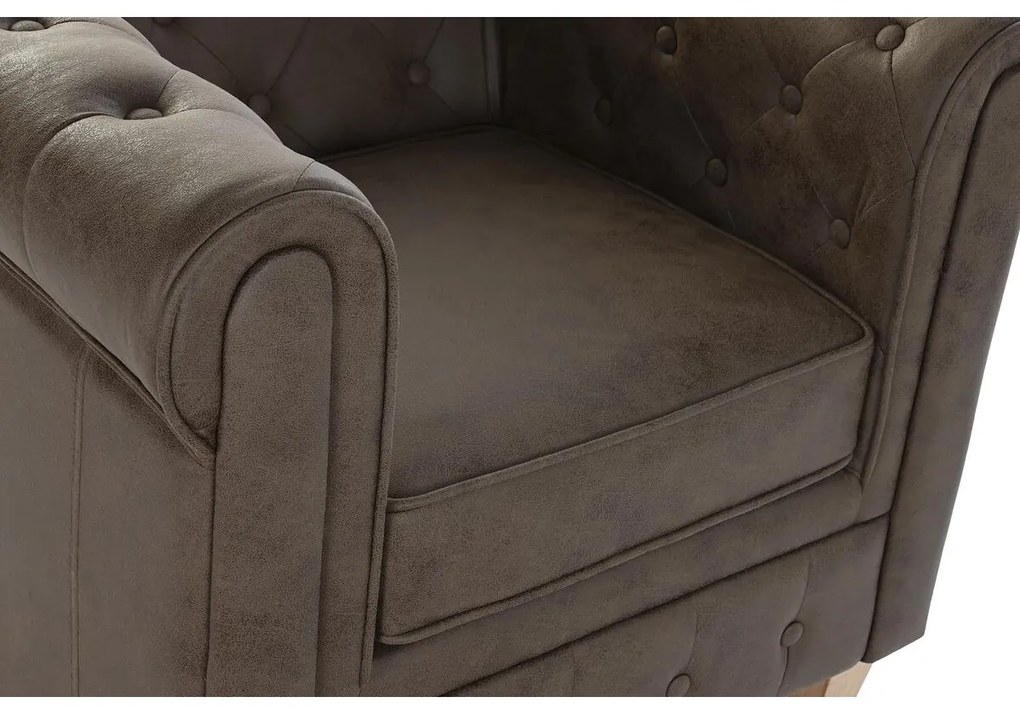 Πολυθρόνα DKD Home Decor 80 x 80 x 70 cm Ξύλο Σκούρο καφέ