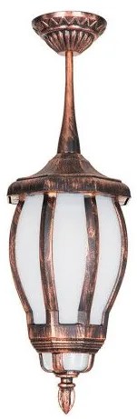 VERDI 203-0234 Vintage Κρεμαστό Φωτιστικό Φαναράκι Μονόφωτο 1 x E27 IP44 Χάλκινο Πλαστικό Σώμα-Μ17 x Π17 x Υ47cm Globostar 203-0234 Χάλκινο