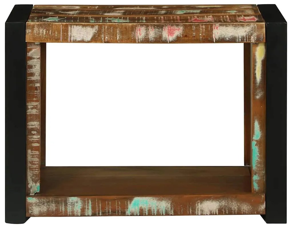 vidaXL Τοίχος Κύβος Καφέ 55 x 35 x 40 εκ Στερεό Ανακτηθέν Ξύλο