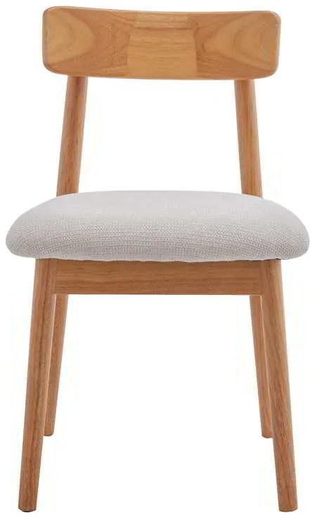 Καρέκλα Tullo pakoworld rubberwood σε φυσική απόχρωση 46x45x78εκ