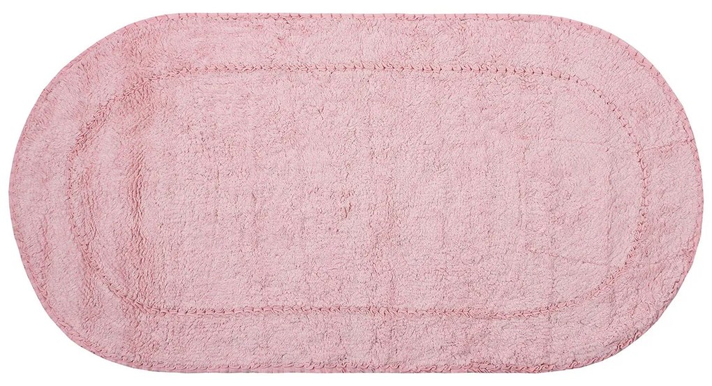 Πατάκι Μπάνιου Οβάλ (65x130) Silk Fashion Rococo Pudra